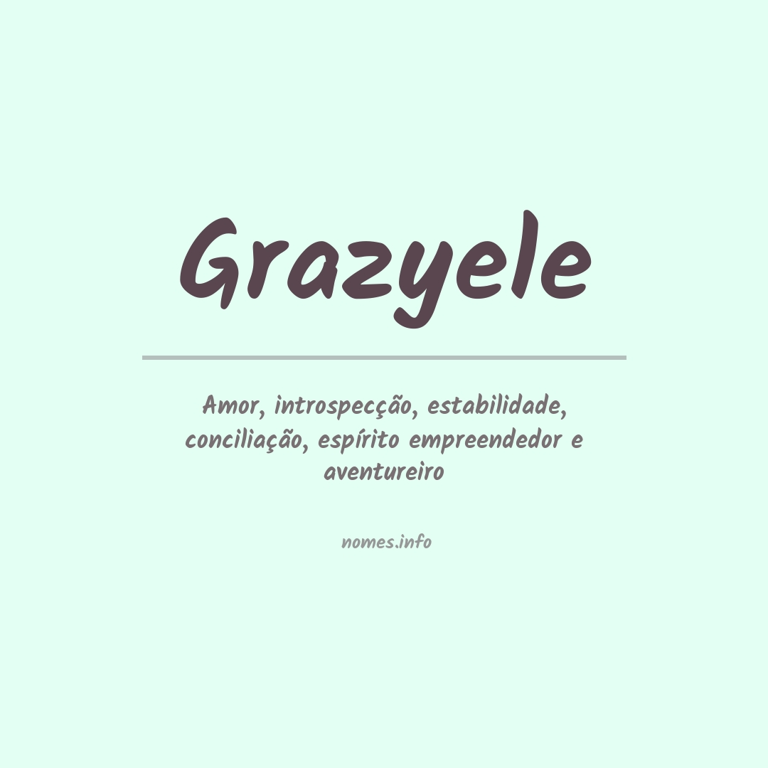 Significado do nome Grazyele