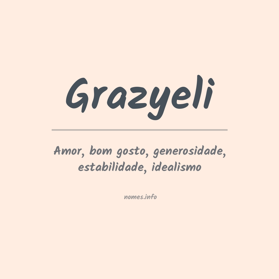 Significado do nome Grazyeli