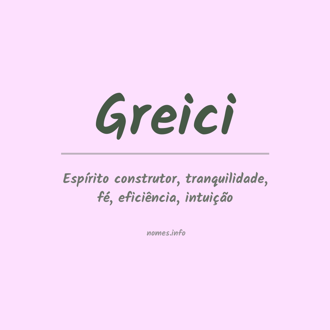 Significado do nome Greici