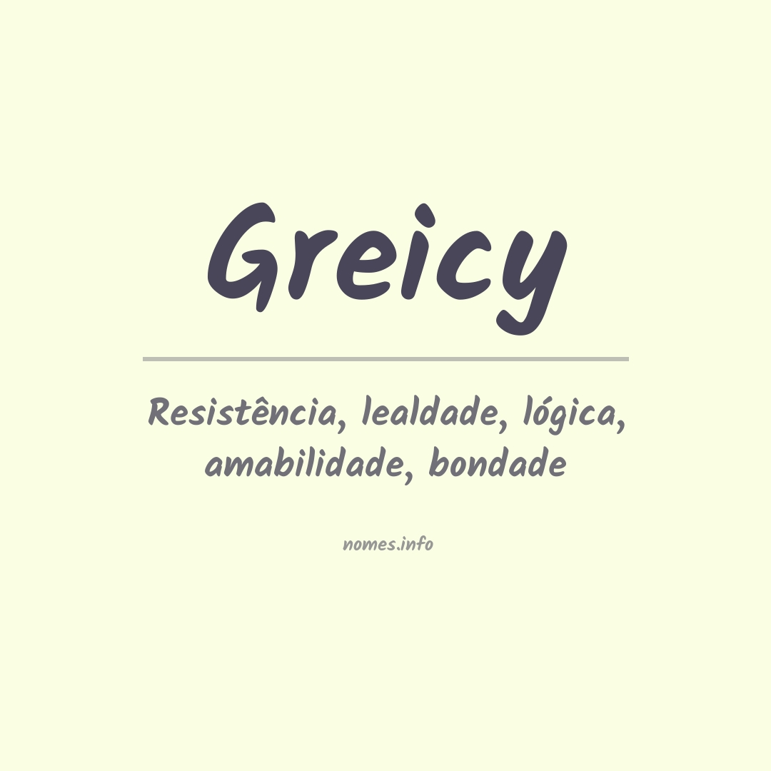 Significado do nome Greicy