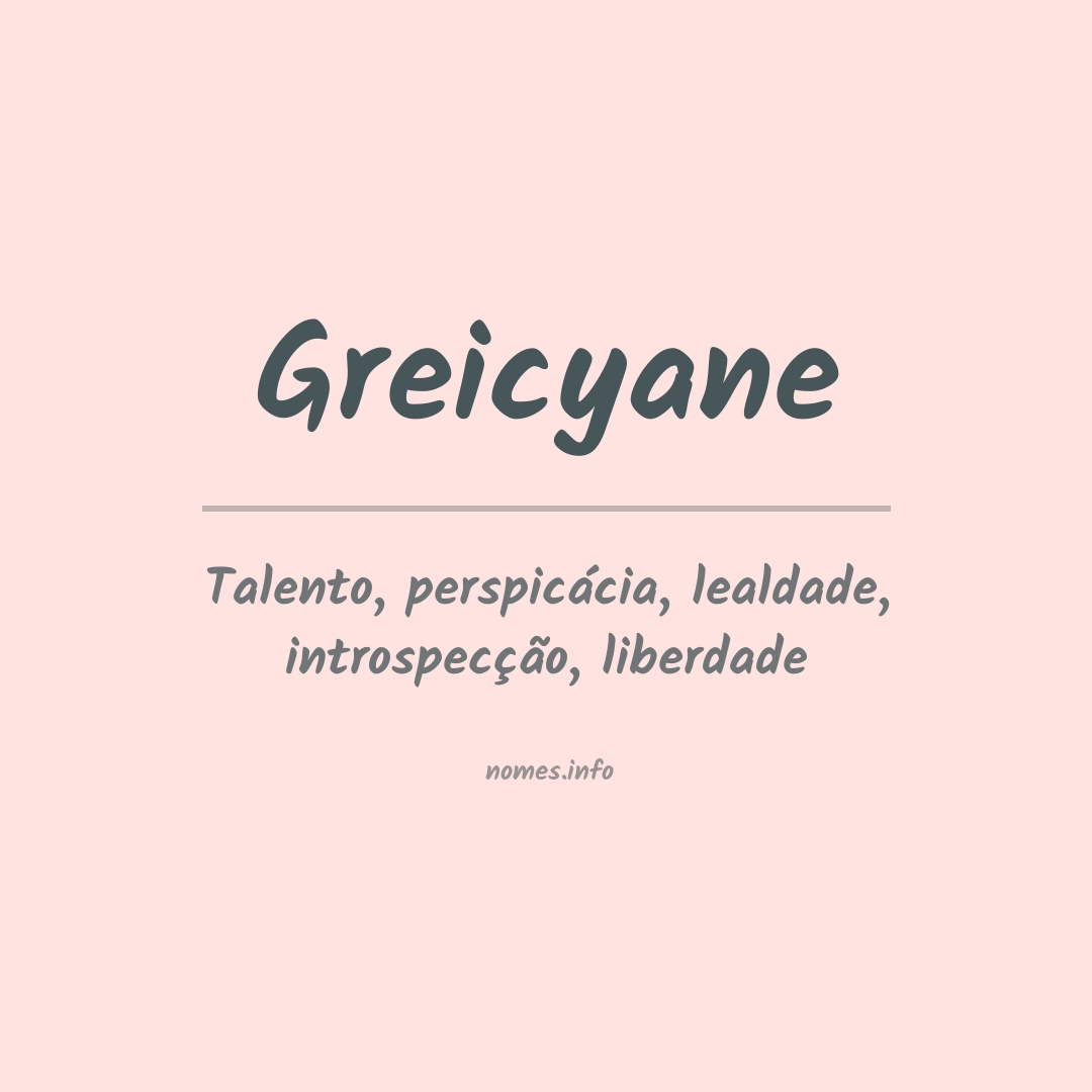 Significado do nome Greicyane