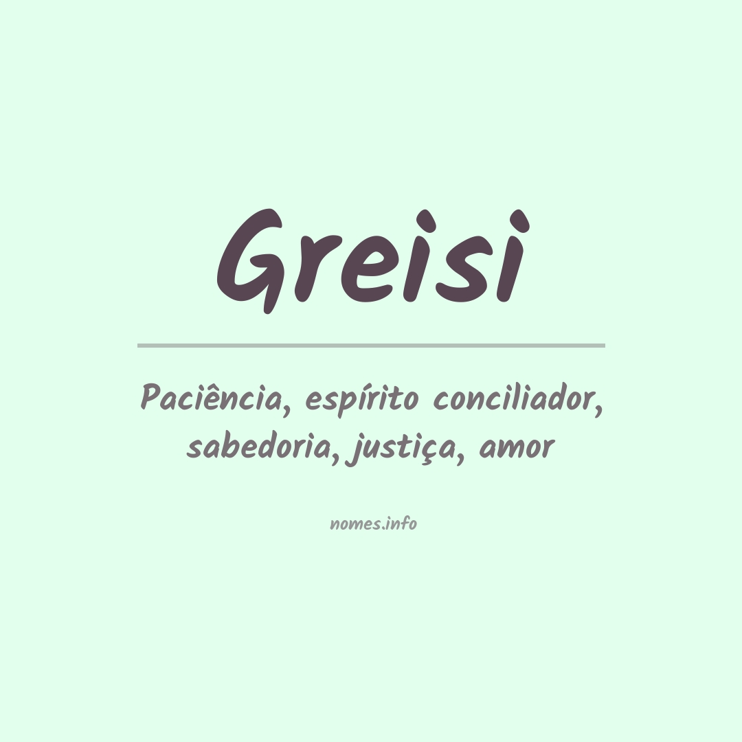 Significado do nome Greisi