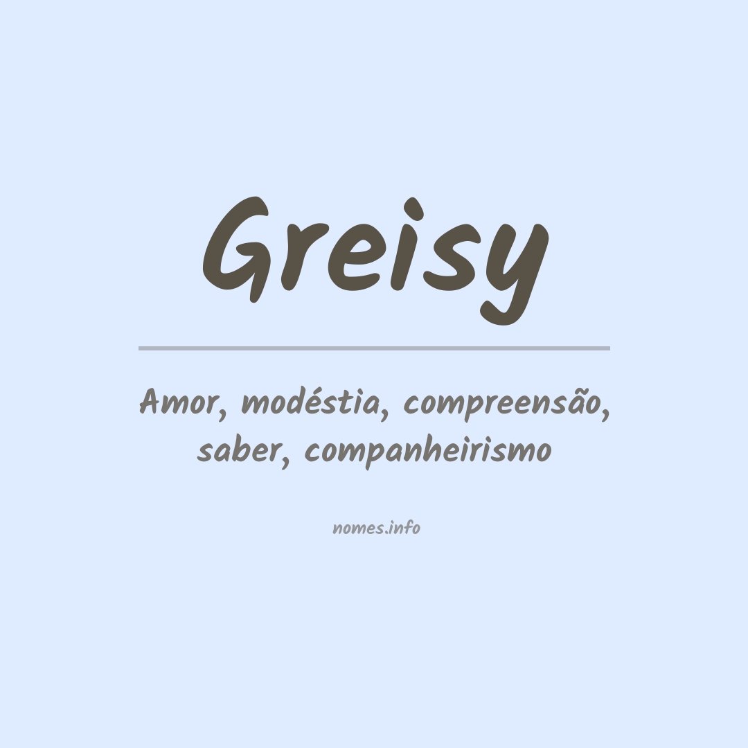 Significado do nome Greisy