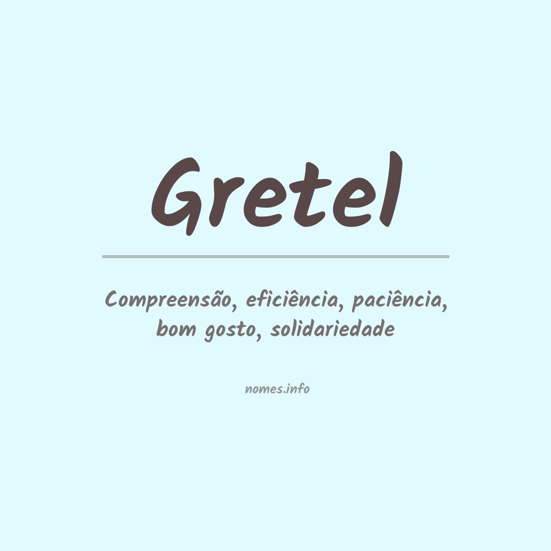 Significado do nome Gretel