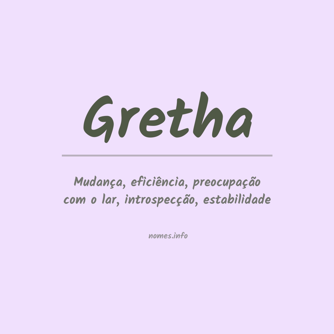 Significado do nome Gretha