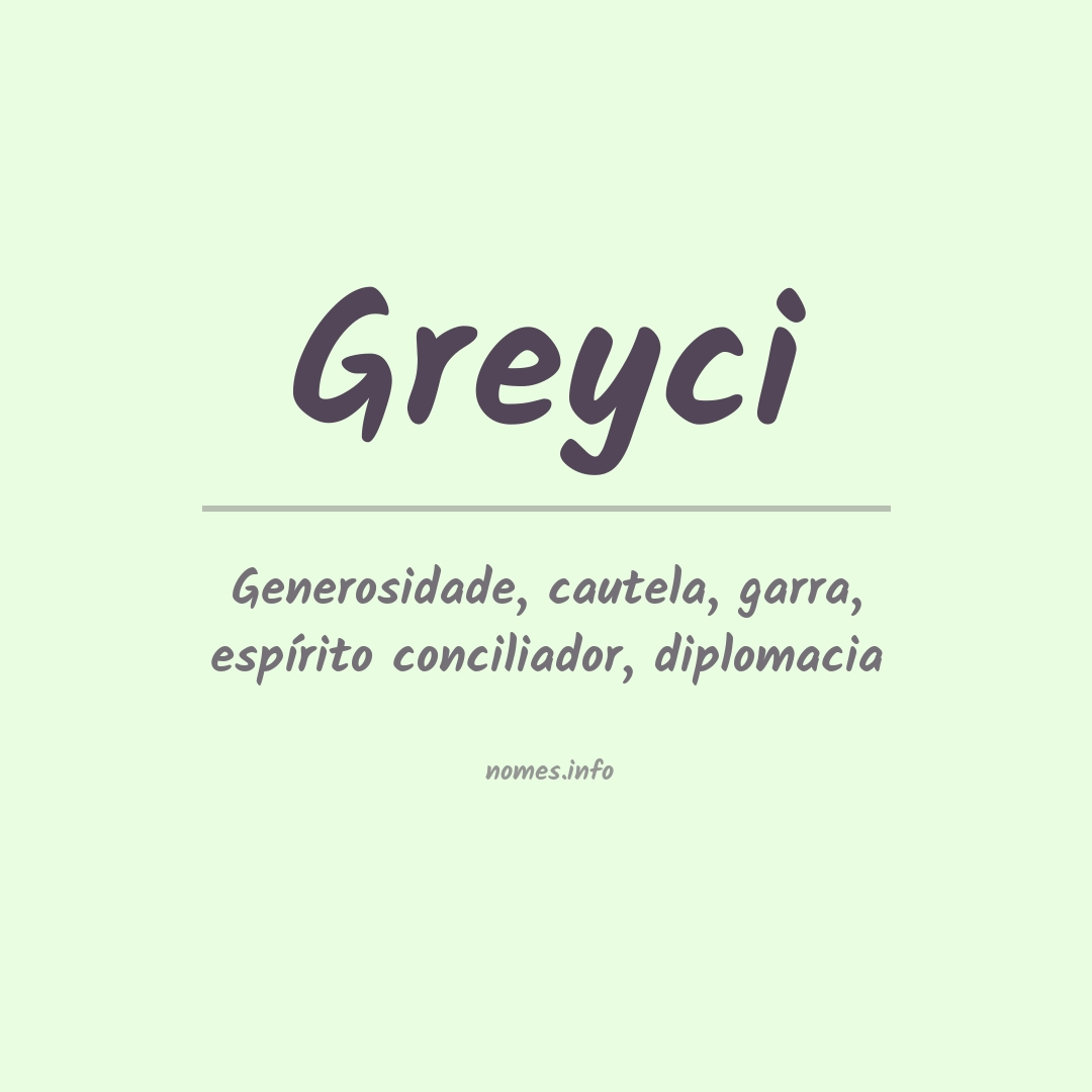 Significado do nome Greyci