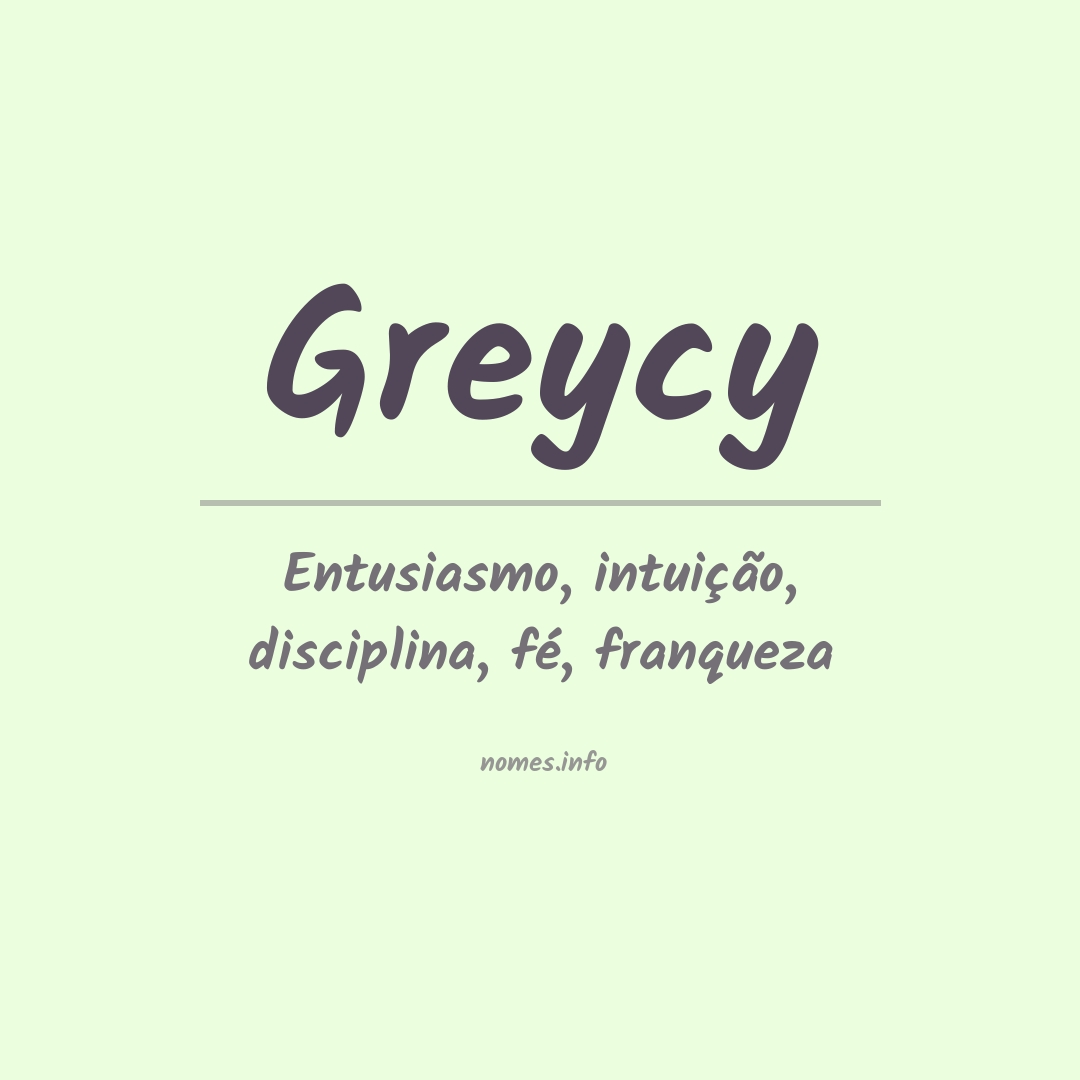 Significado do nome Greycy