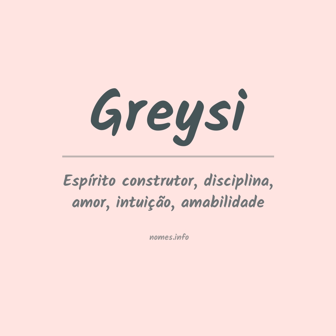 Significado do nome Greysi