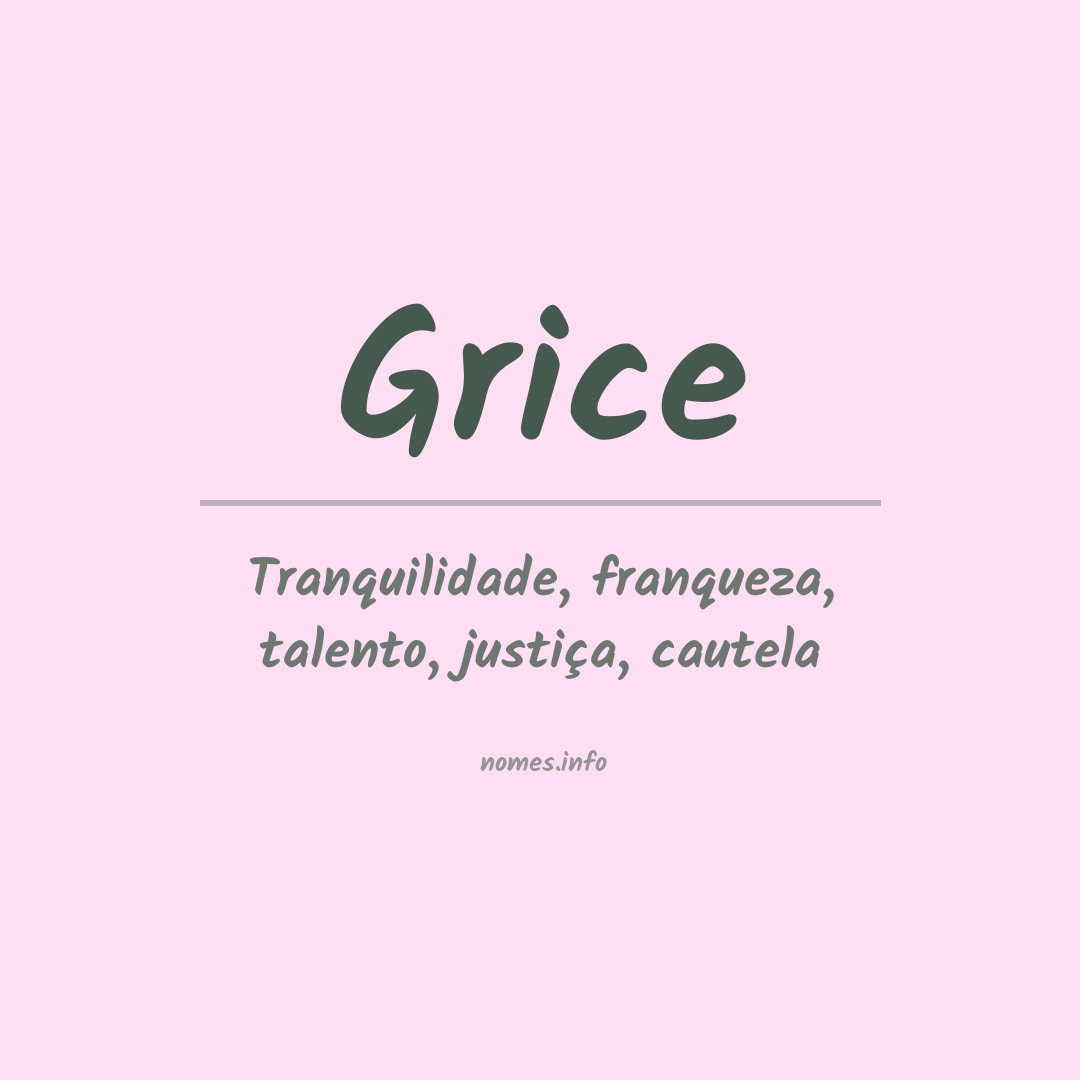 Significado do nome Grice