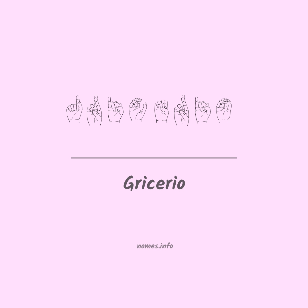 Gricerio em Libras