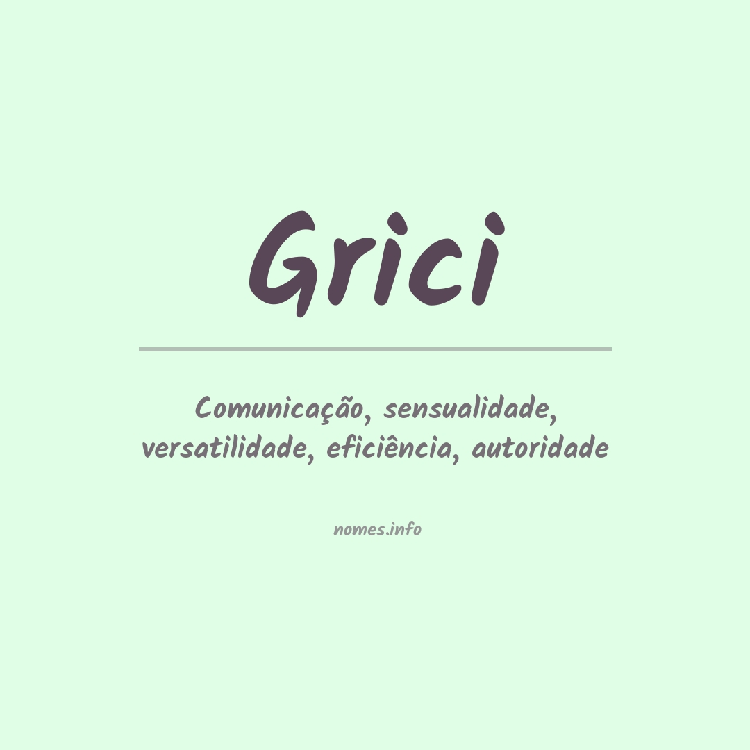 Significado do nome Grici
