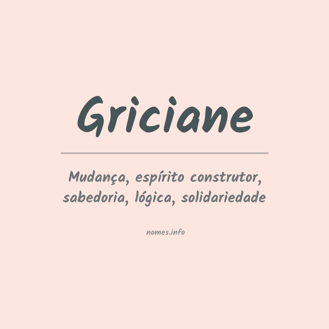 Significado do nome Griciane