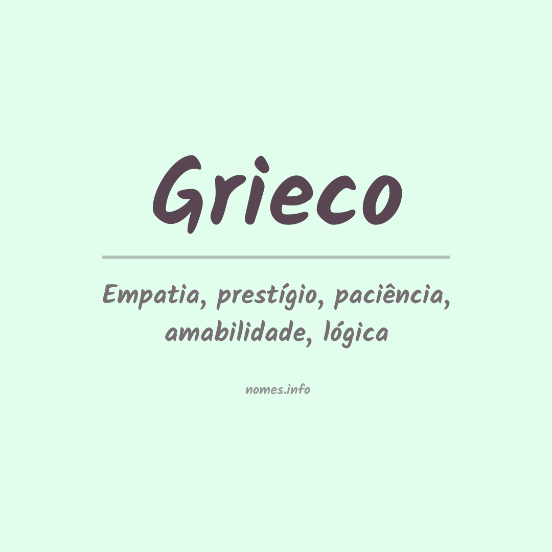 Significado do nome Grieco