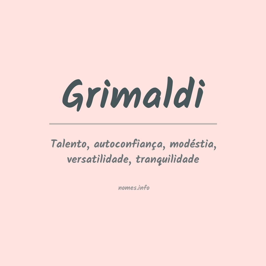 Significado do nome Grimaldi