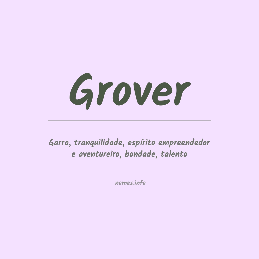 Significado do nome Grover