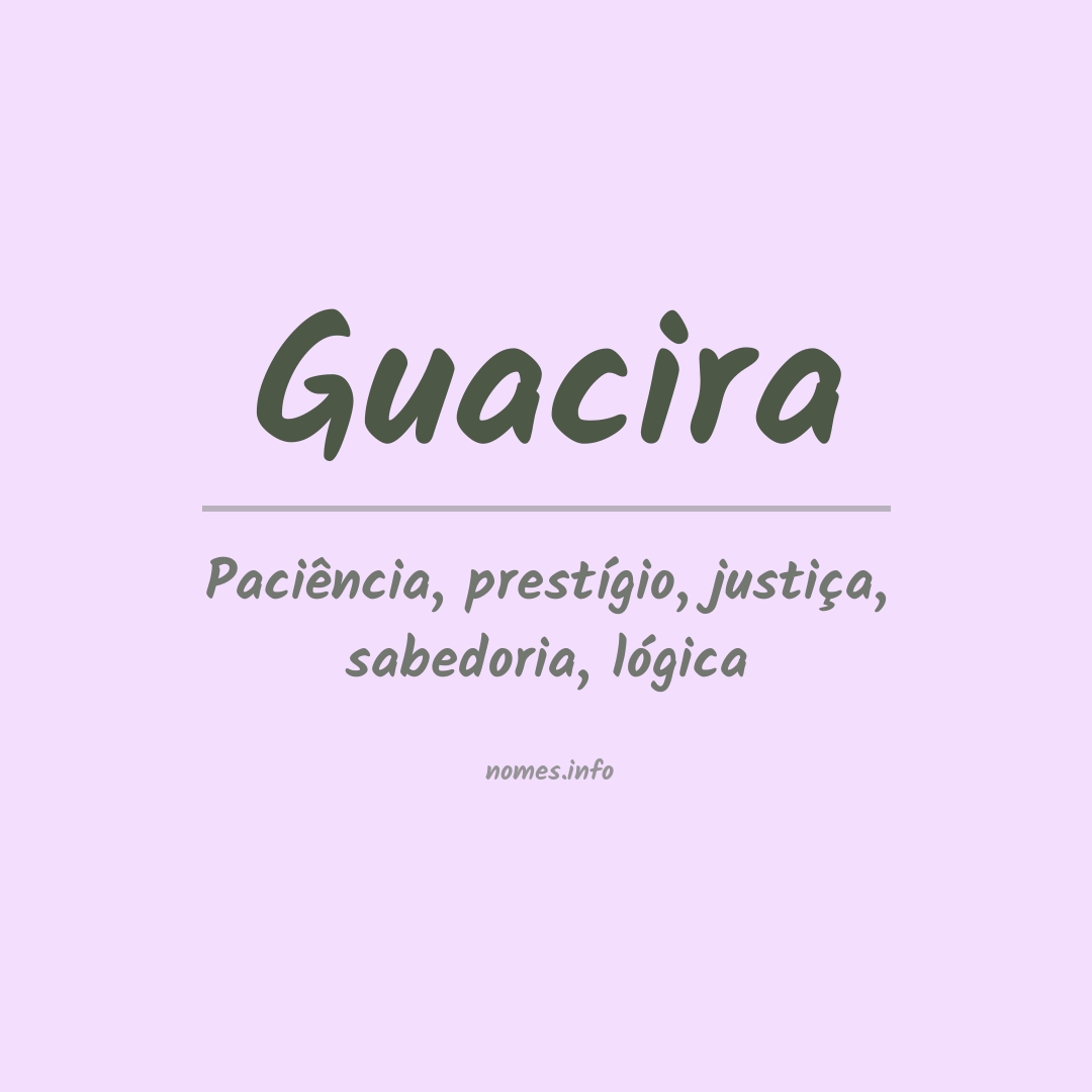 Significado do nome Guacira