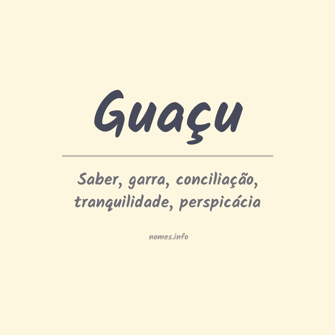 Significado do nome Guaçu