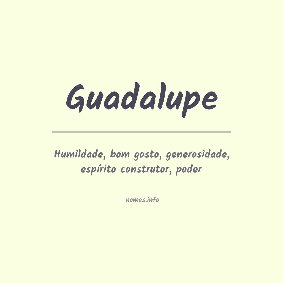 Significado do nome Guadalupe