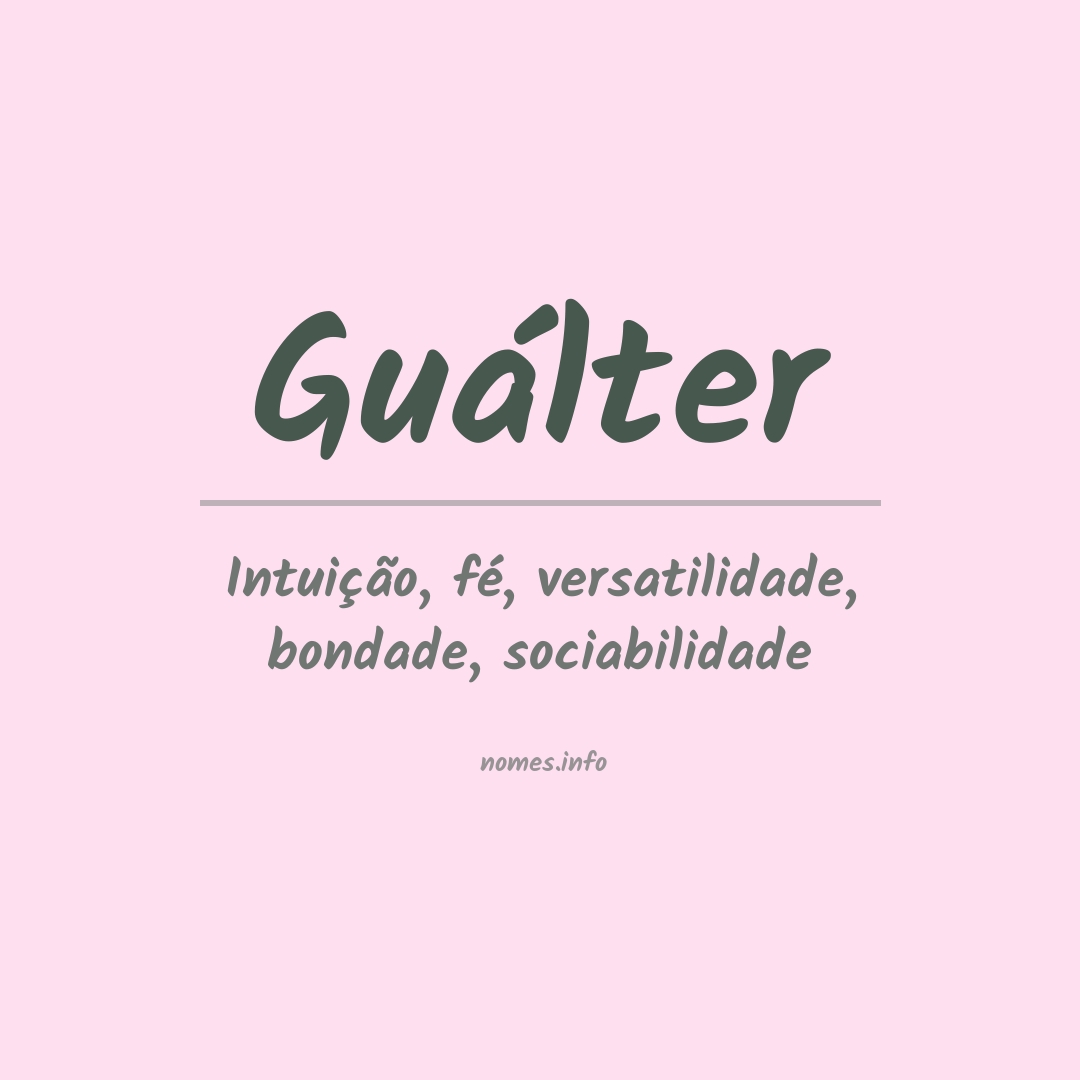 Significado do nome Guálter