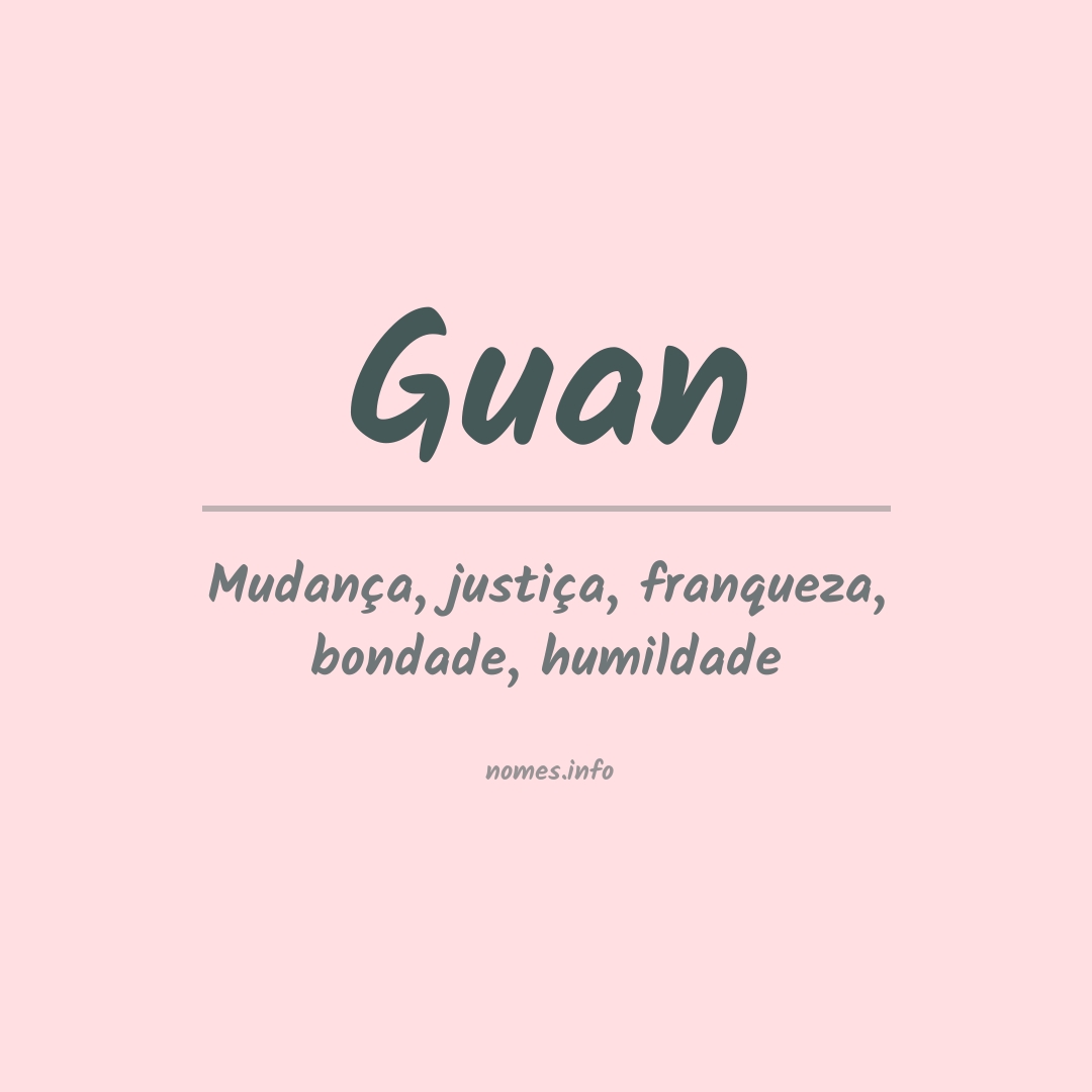 Significado do nome Guan