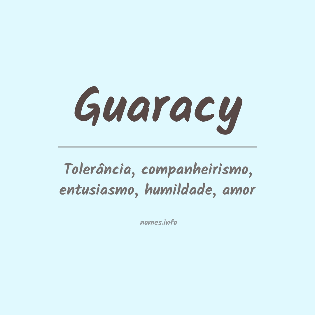 Significado do nome Guaracy