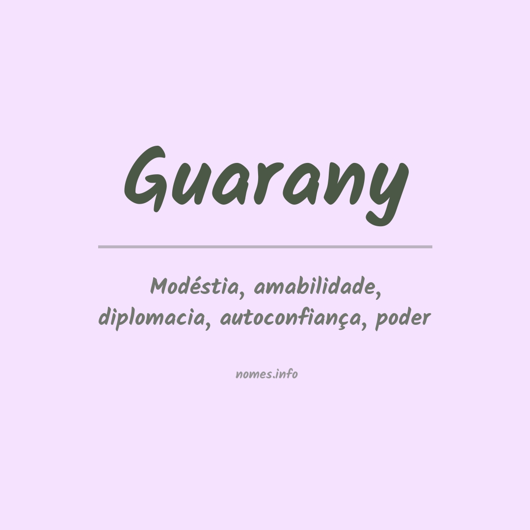 Significado do nome Guarany