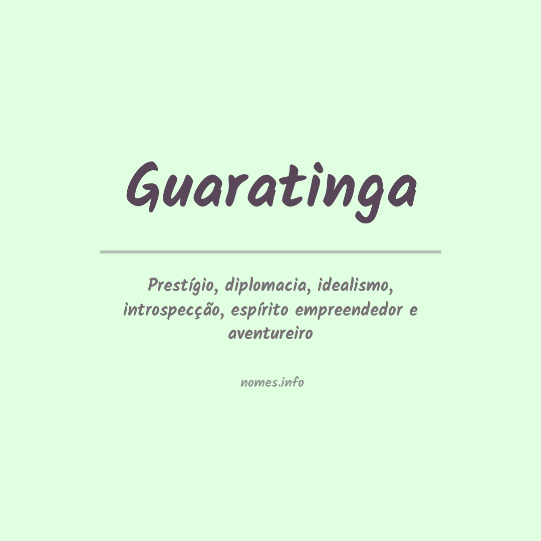Significado do nome Guaratinga