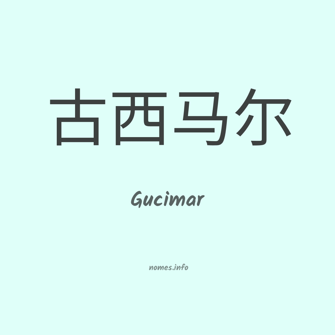Gucimar em chinês