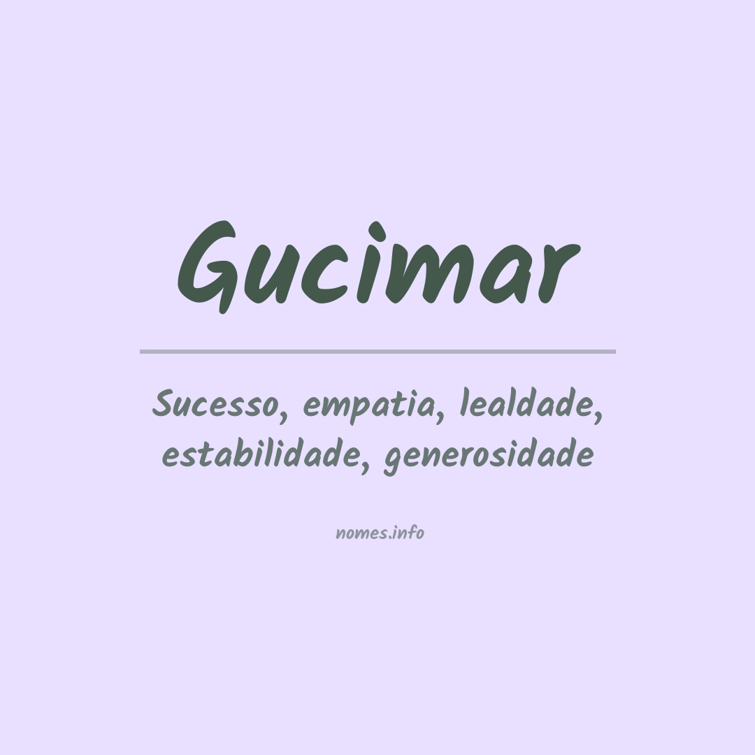 Significado do nome Gucimar