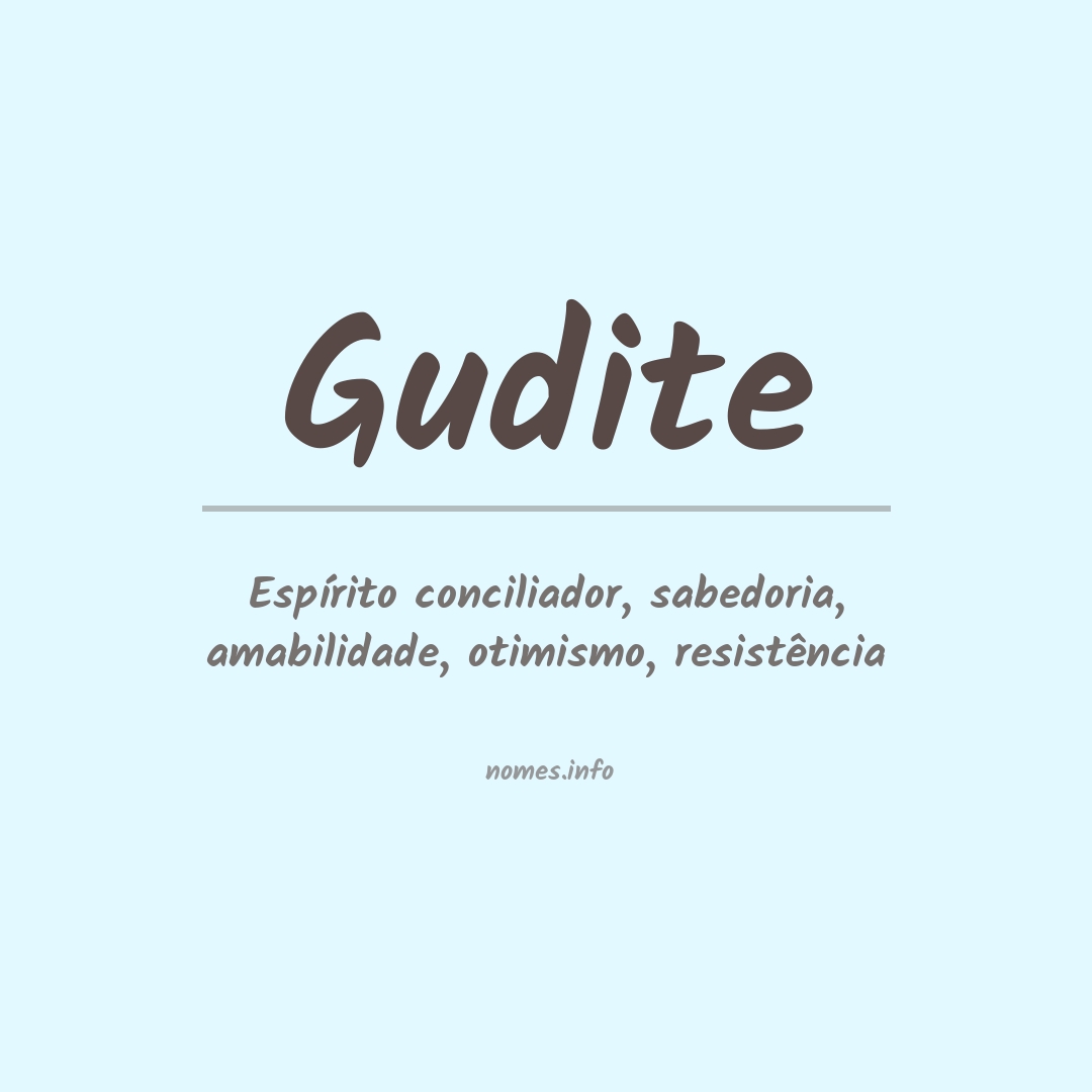 Significado do nome Gudite