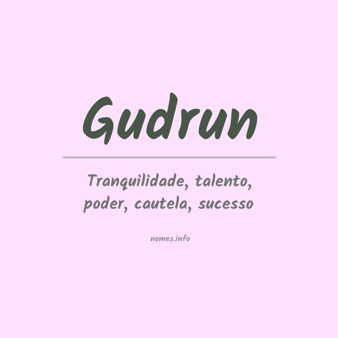 Significado do nome Gudrun