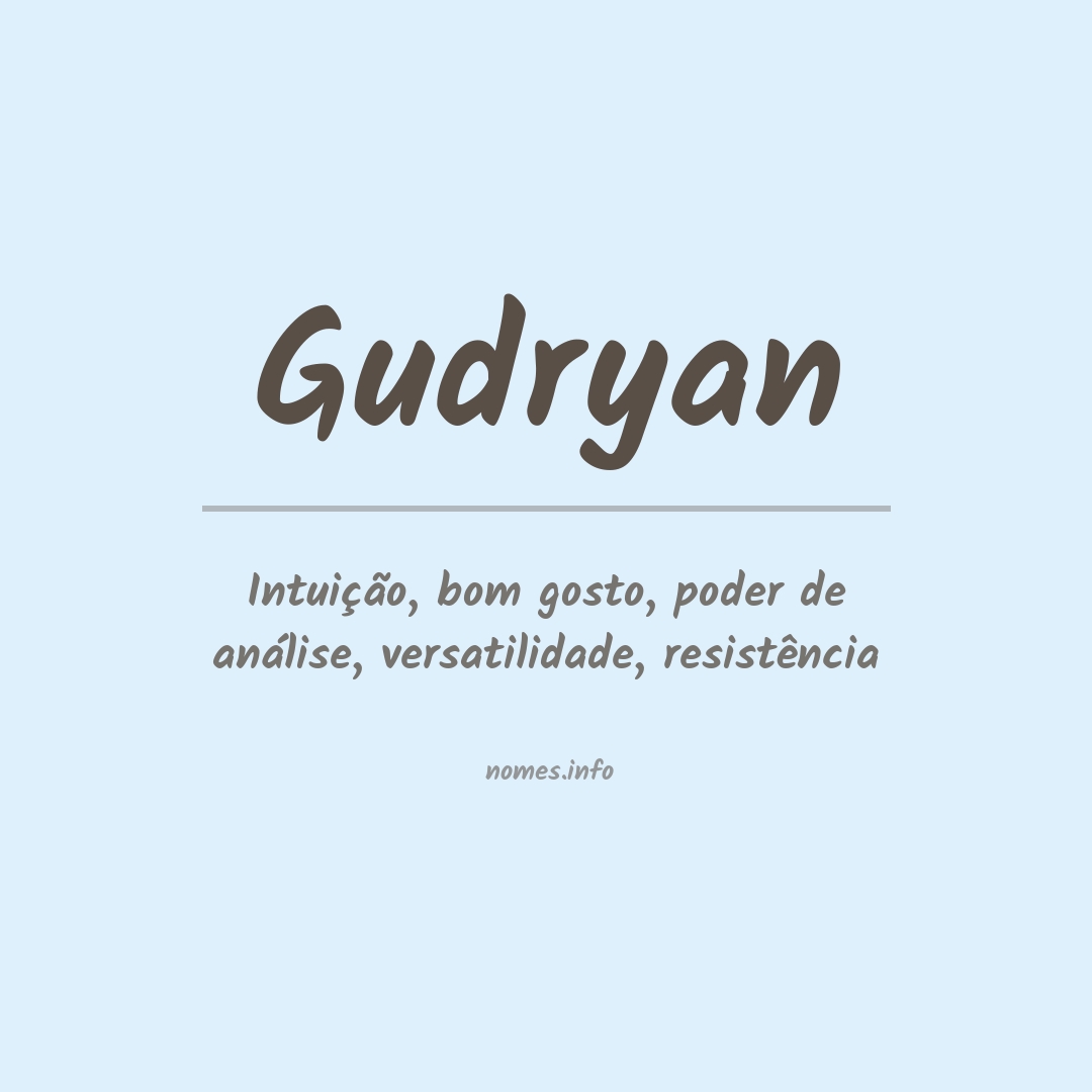 Significado do nome Gudryan