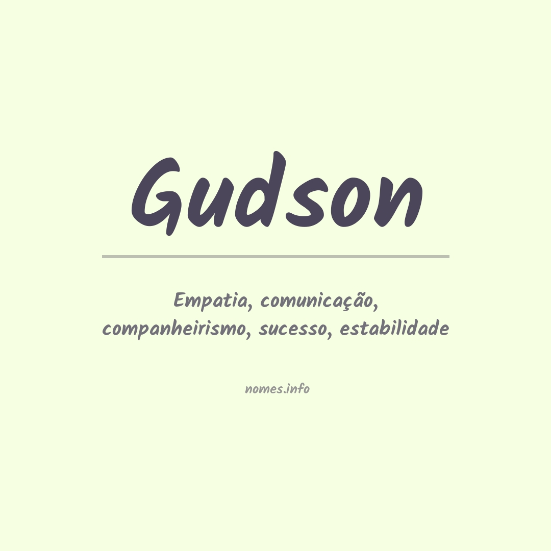 Significado do nome Gudson