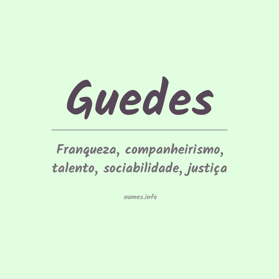 Significado do nome Guedes