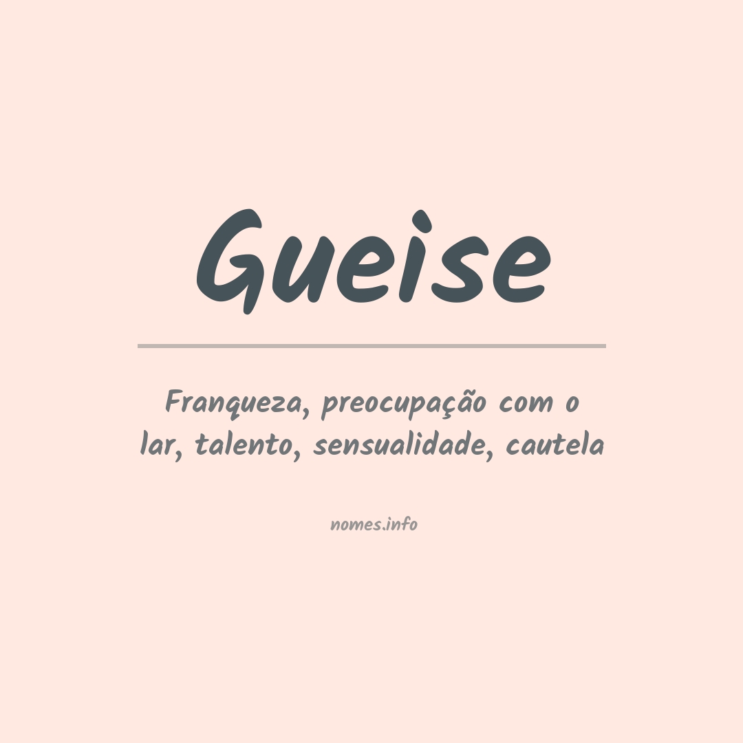 Significado do nome Gueise