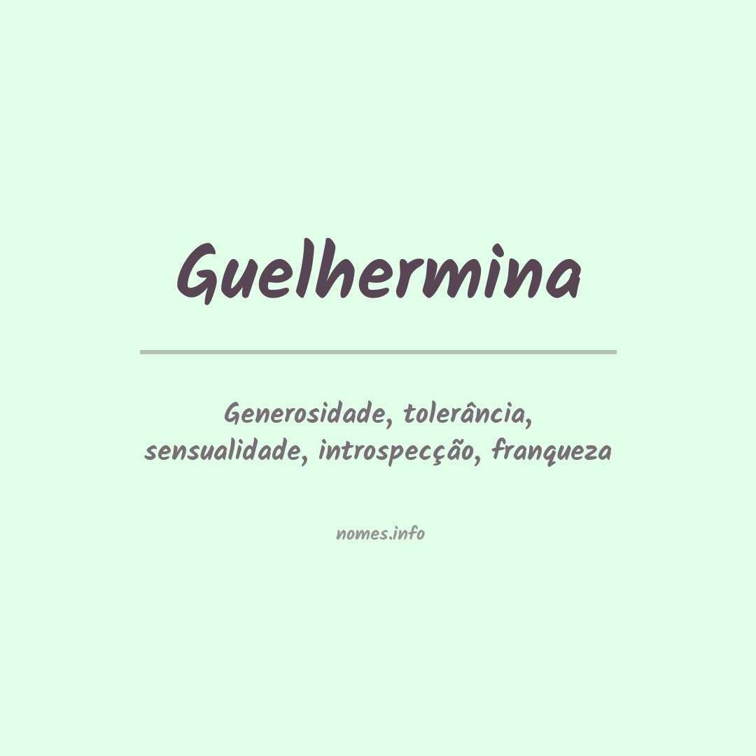 Significado do nome Guelhermina