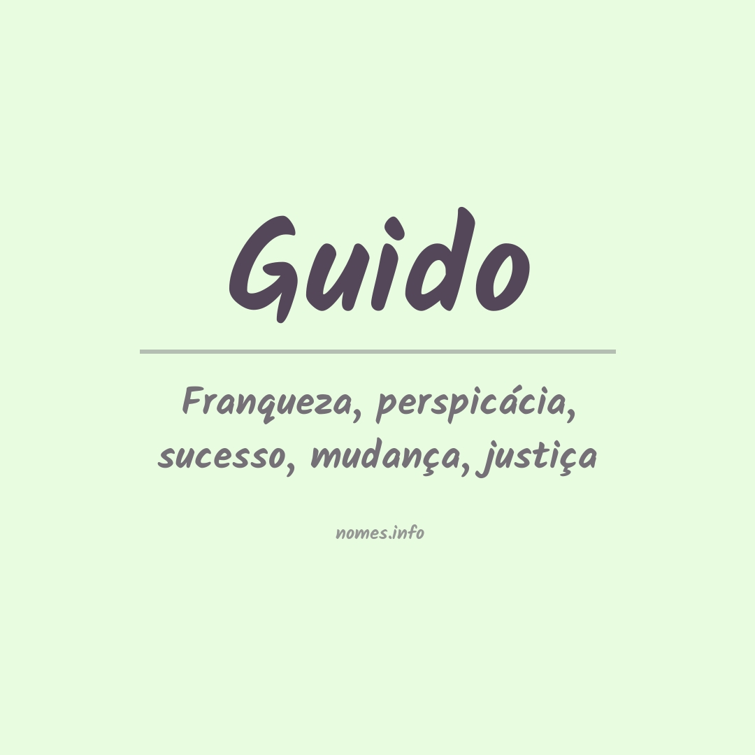 Significado do nome Guido