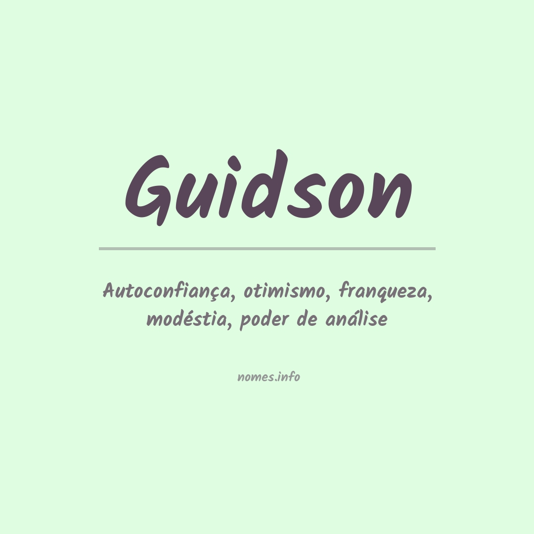 Significado do nome Guidson