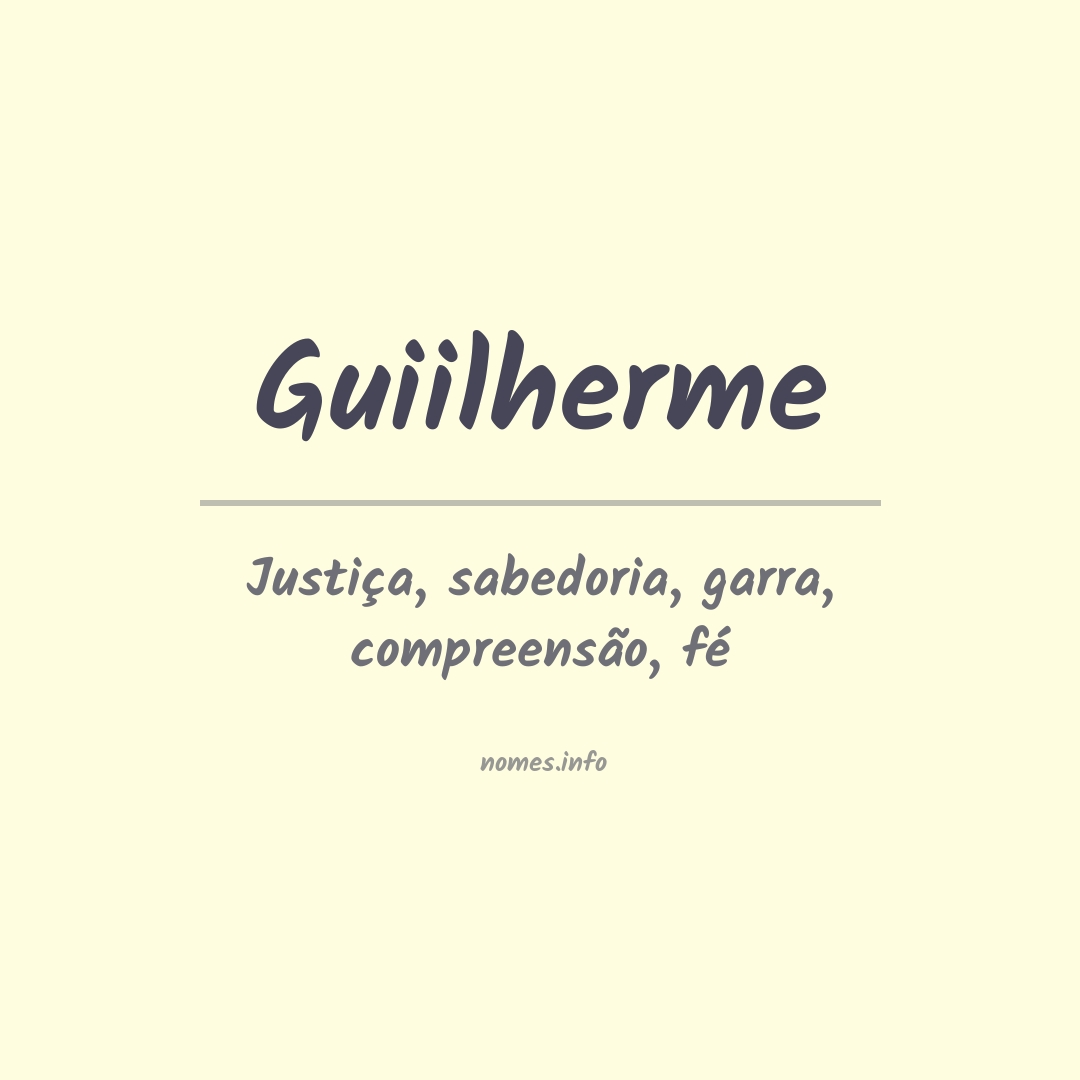 Significado do nome Guiilherme