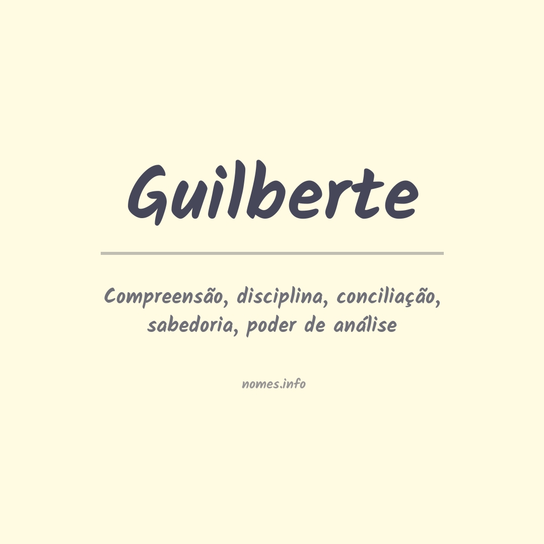 Significado do nome Guilberte