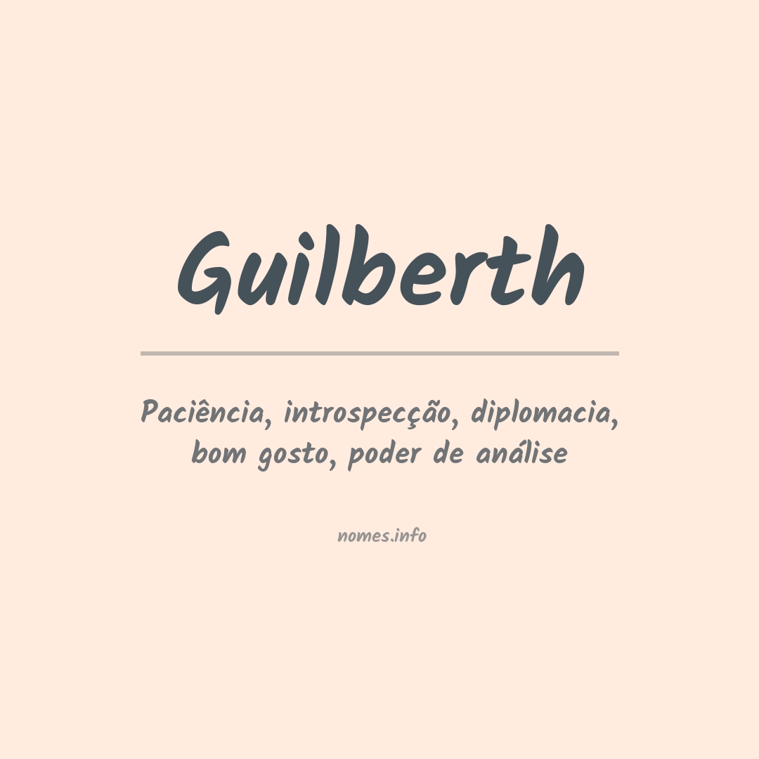 Significado do nome Guilberth