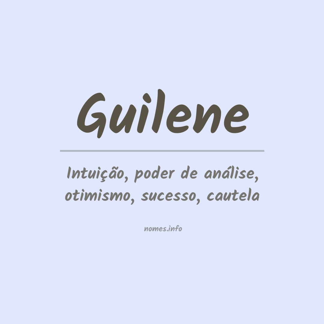 Significado do nome Guilene