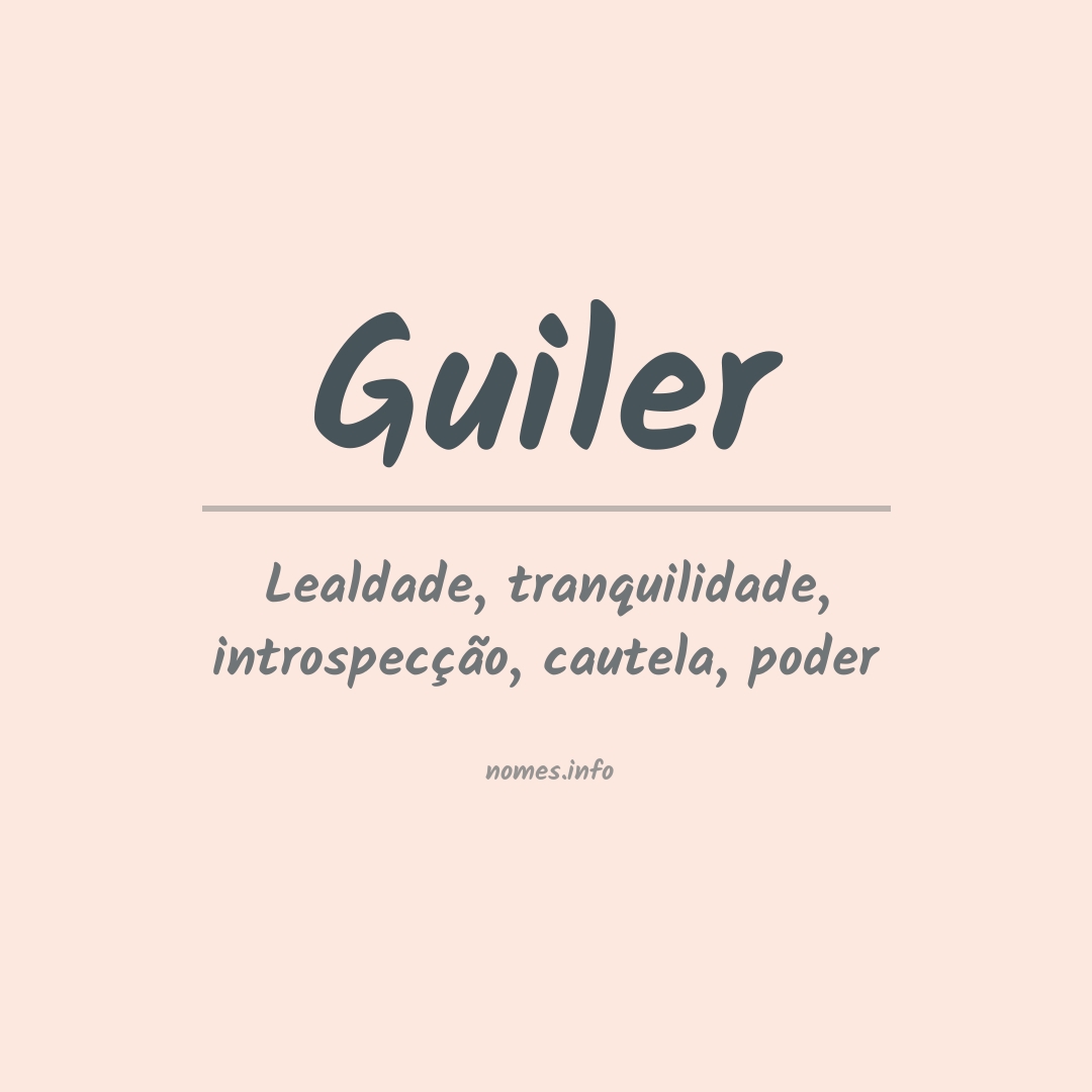 Significado do nome Guiler