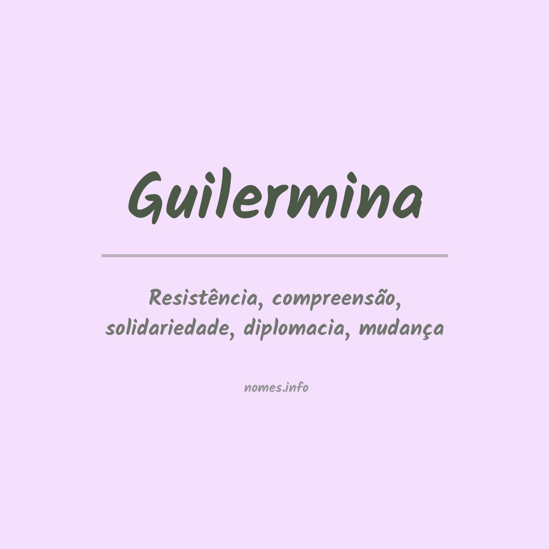 Significado do nome Guilermina
