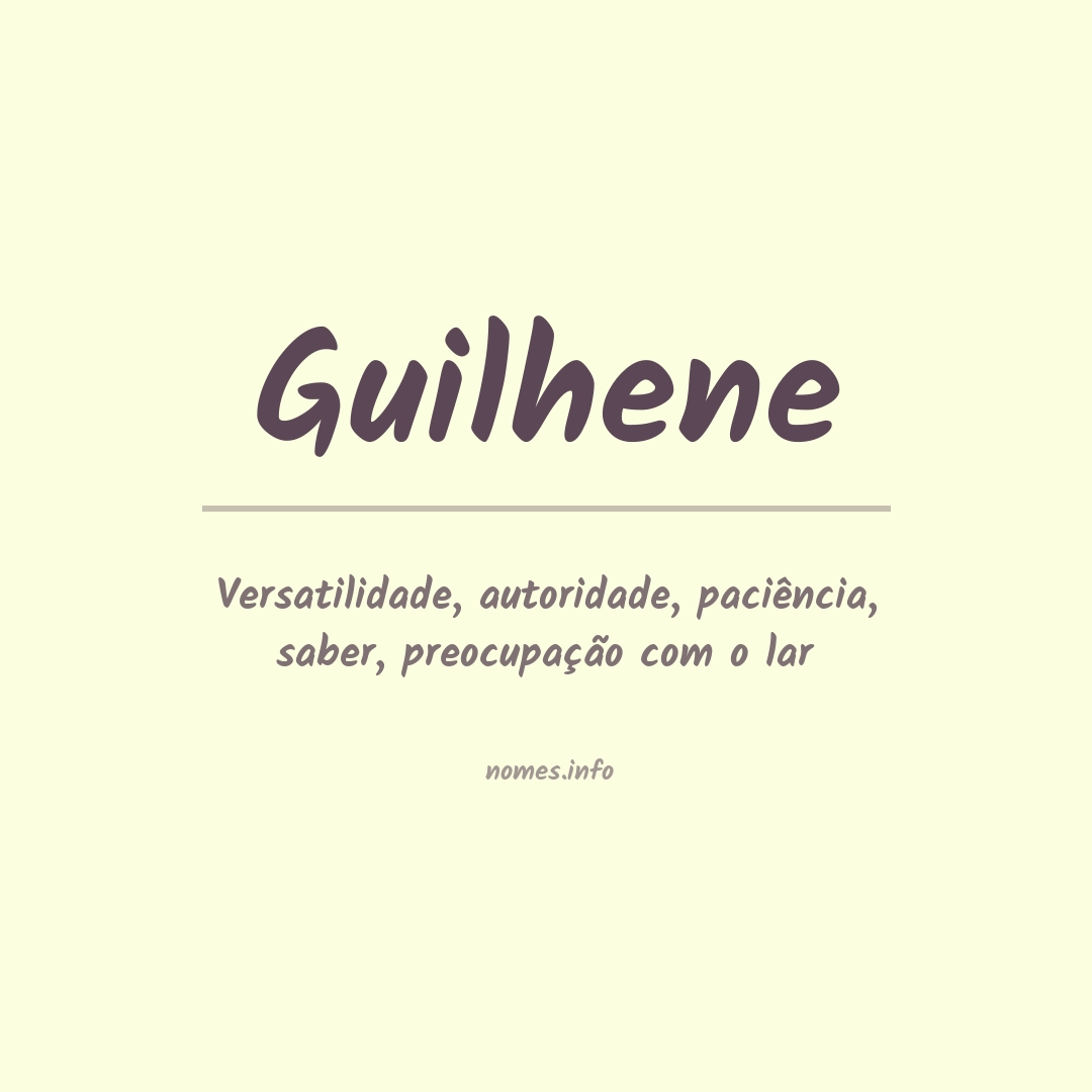 Significado do nome Guilhene