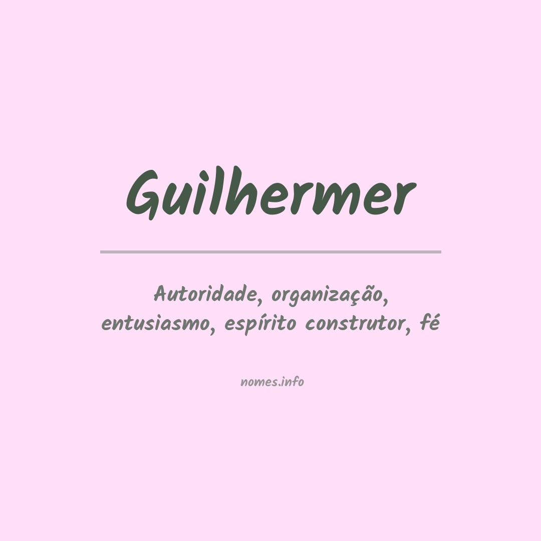 Significado do nome Guilhermer