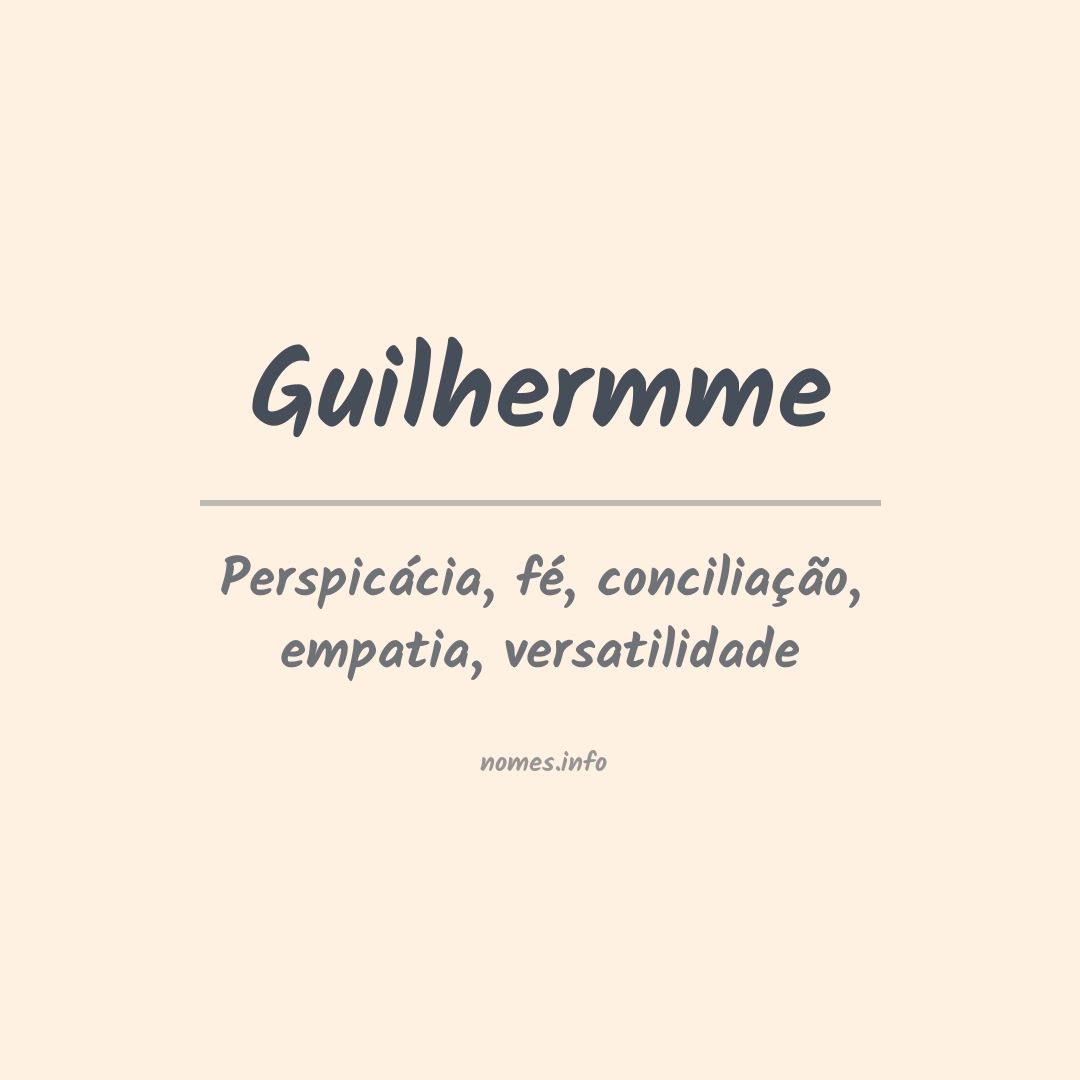 Significado do nome Guilhermme