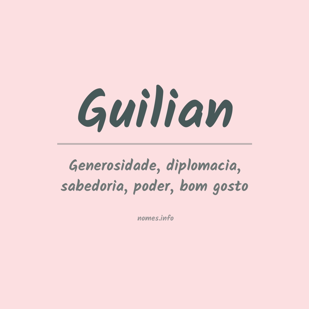 Significado do nome Guilian