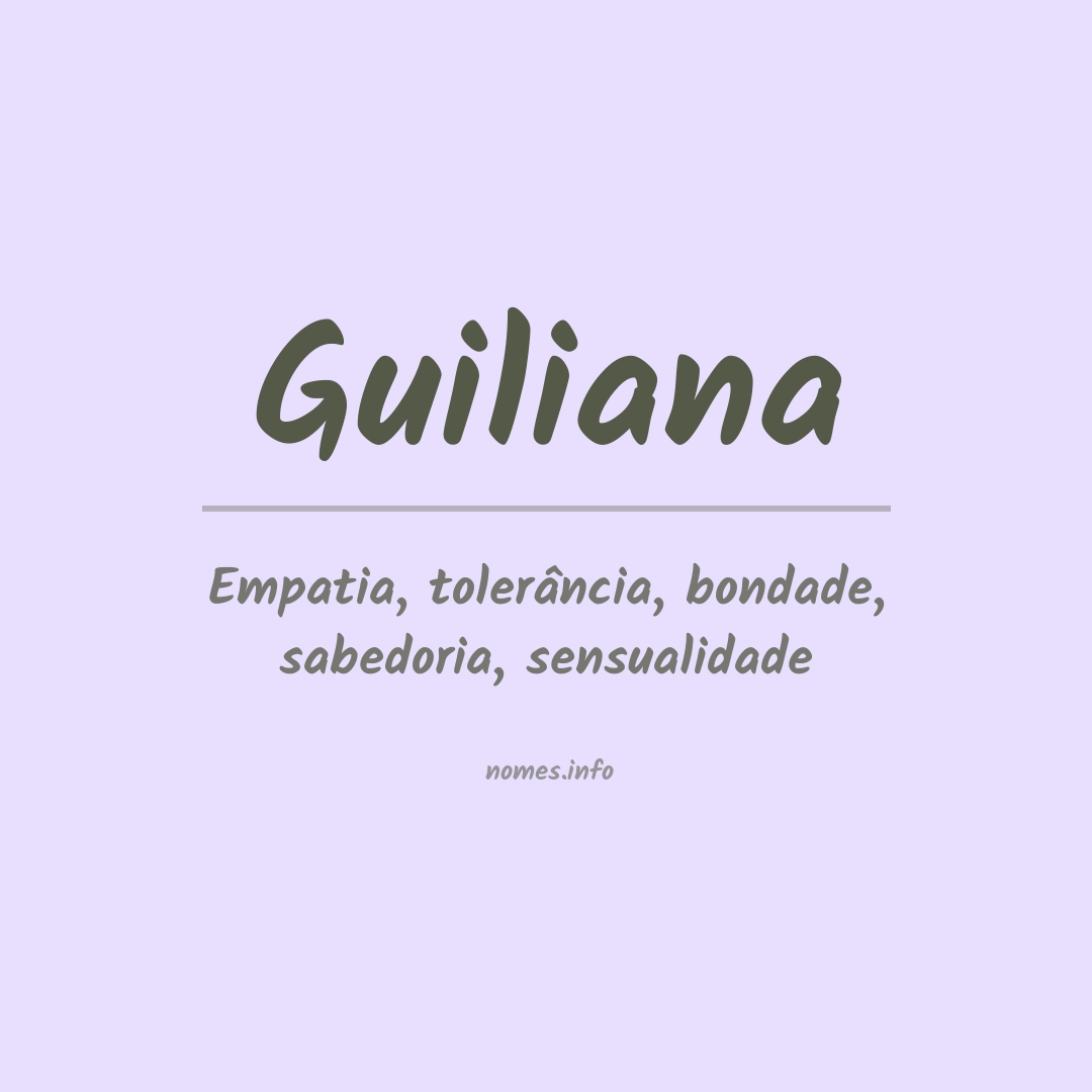 Significado do nome Guiliana