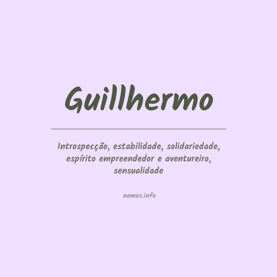 Significado do nome Guillhermo